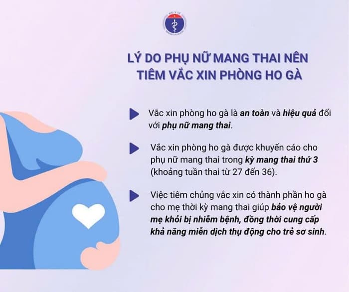 Phụ nữ mang thai được khuyến cáo tiêm vắc xin phòng bệnh ho gà